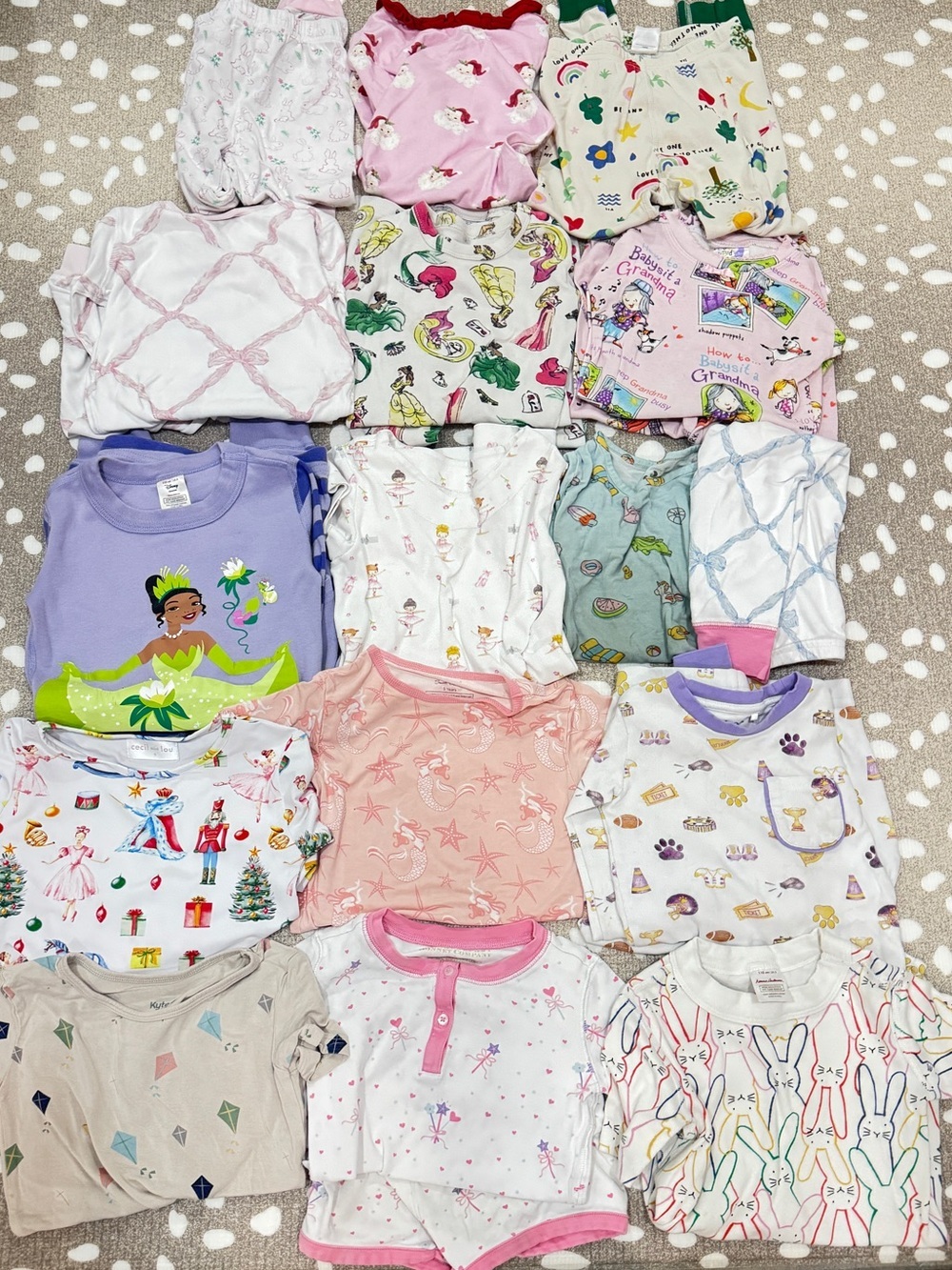 Lot of 22 Bamboo Pajamas Pima TBBC set shorts long sleeve toddler girl tee bows - Picture 16 of 16